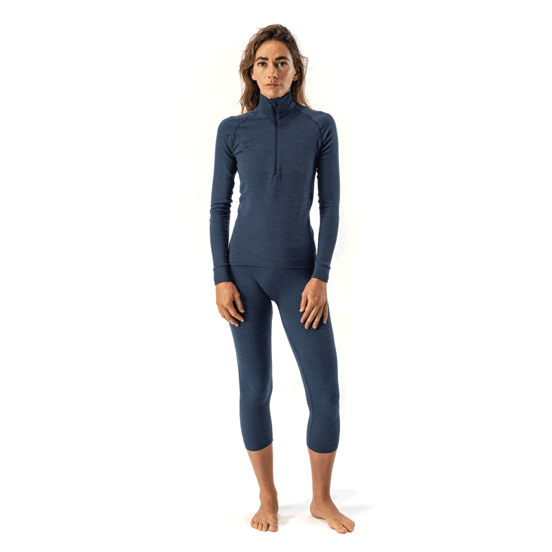Women's Seamless Merino LS Zip