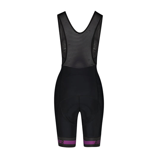 Icon Womens Bibshorts Black Deep Purple