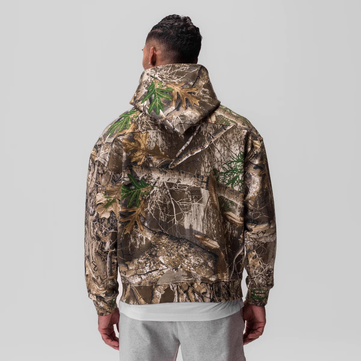 Sweat à capuche camouflage vert fluo pour hommes, logo Sweat à capuche camouflage vert fluo pour hommes, logo