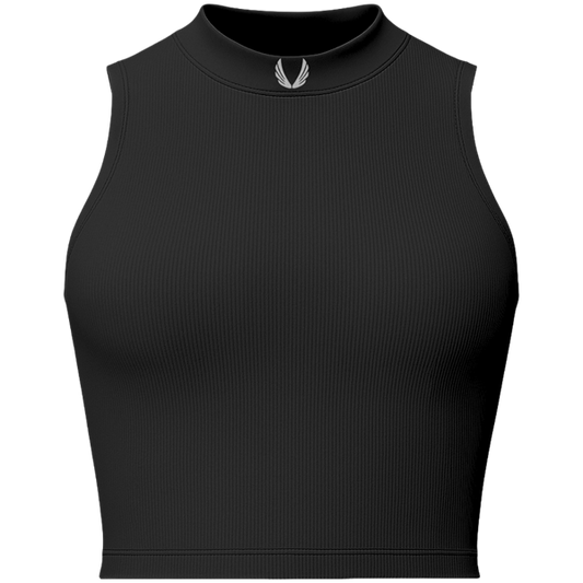 Lycra® Ribbed Mockneck Tank