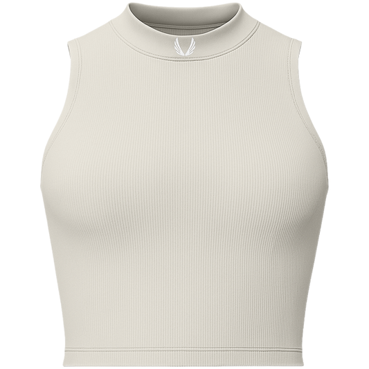 Lycra® Ribbed Mockneck Tank