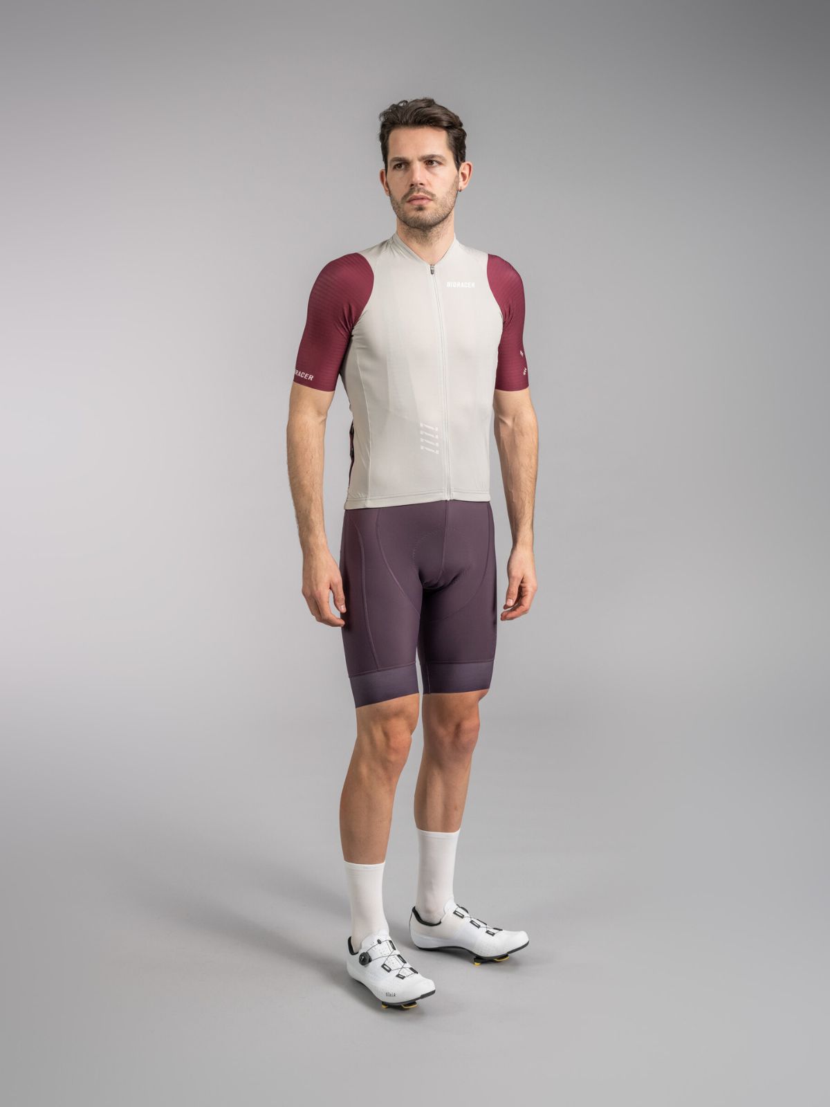 Icon Jersey Warm Grey - Bordeaux