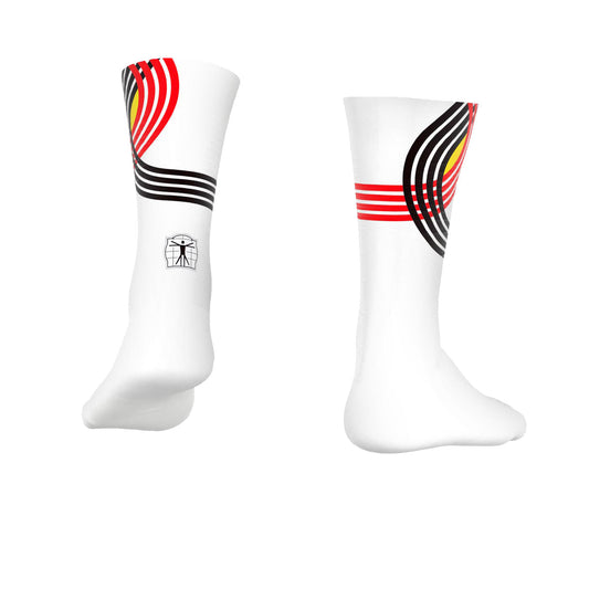 Official Team Belgium Technical Socks White - Olympic Edition
