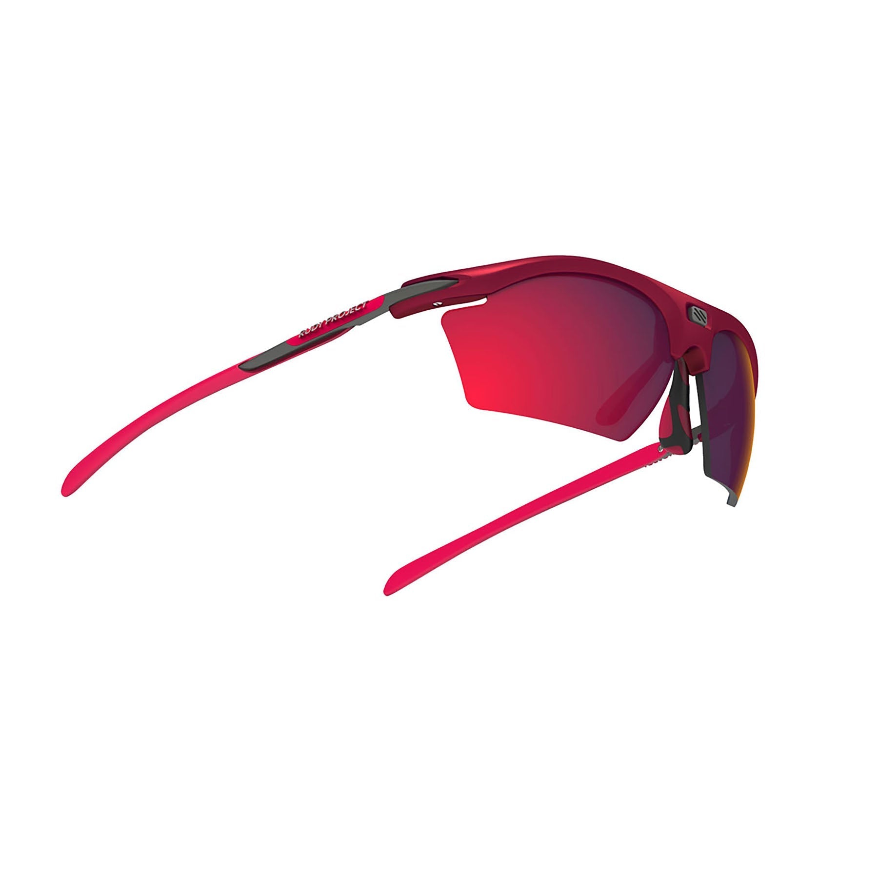 Rudy Project prescription ready running and cycling womens sport sunglasses#color_rydon-slim-merlot-matte-frame-and-multilaser-red-lenses