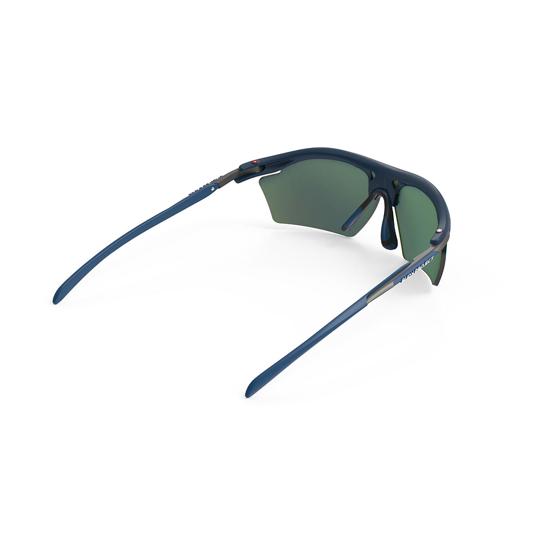 Rudy Project prescription ready running and cycling womens sport sunglasses#color_rydon-slim-blue-navy-matte-frame-and-multilaser-blue-lenses
