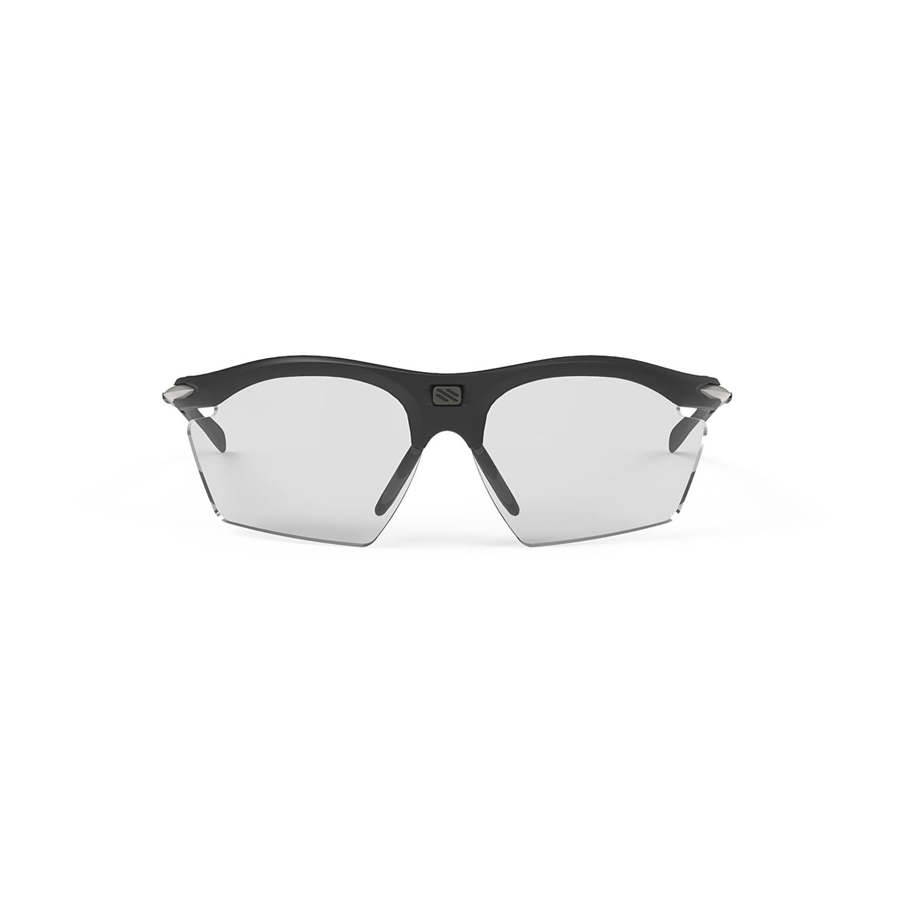 Rudy Project prescription ready running and cycling womens sport sunglasses#color_rydon-slim-matte-black-frame-and-impactx-photochromic-2-black-lenses