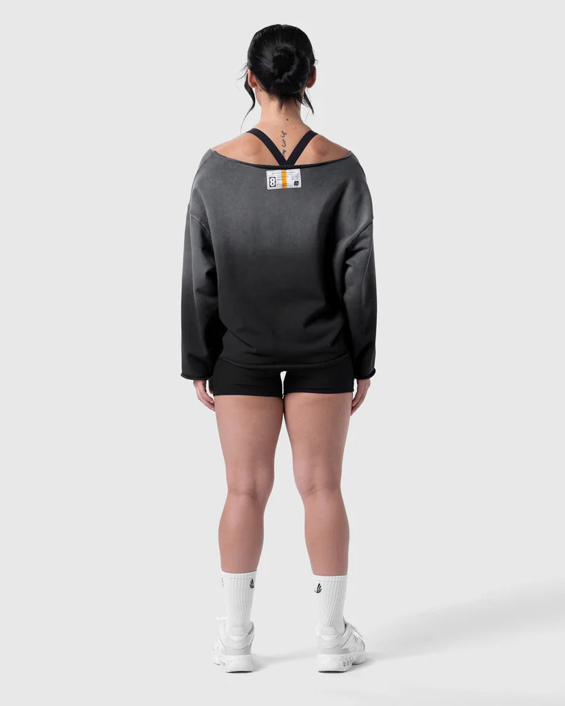 Raw Hem Oversized Crewneck