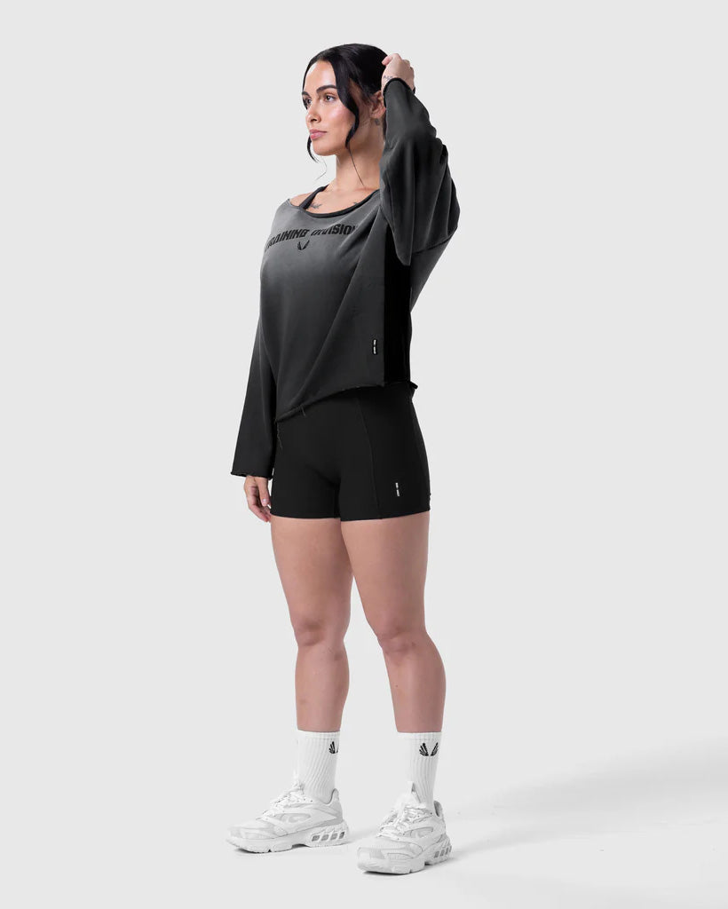 Raw Hem Oversized Crewneck