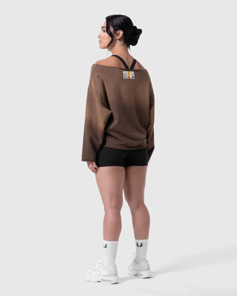 Raw Hem Oversized Crewneck