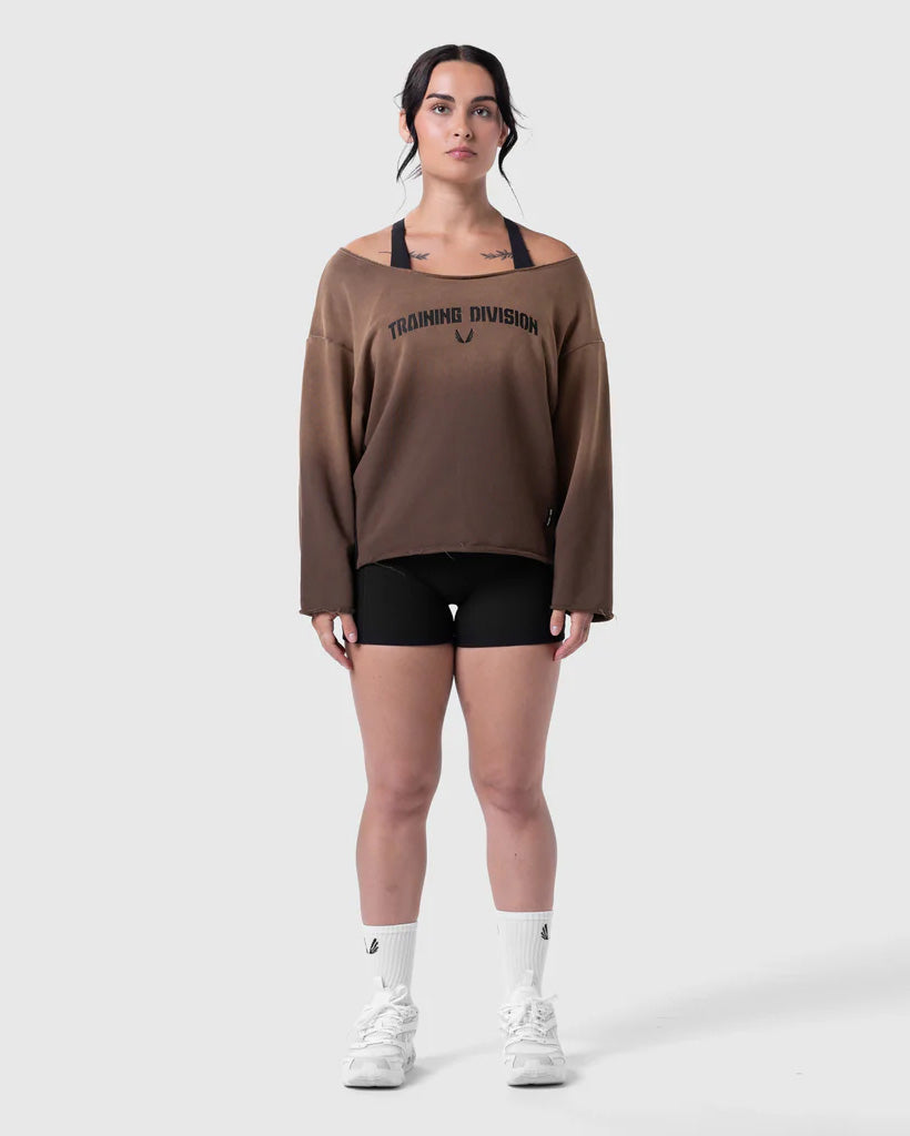 Raw Hem Oversized Crewneck