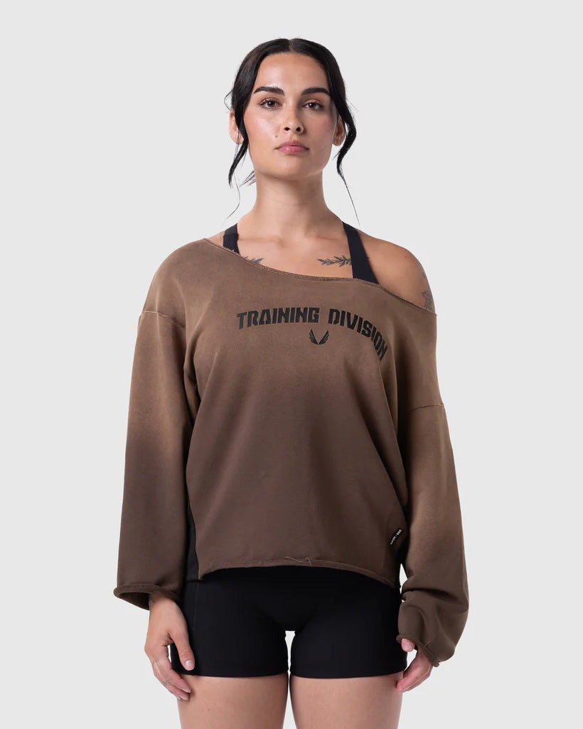 Raw Hem Oversized Crewneck