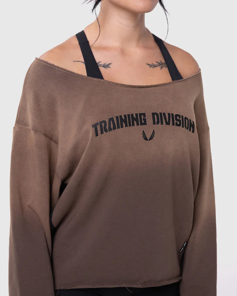 Raw Hem Oversized Crewneck