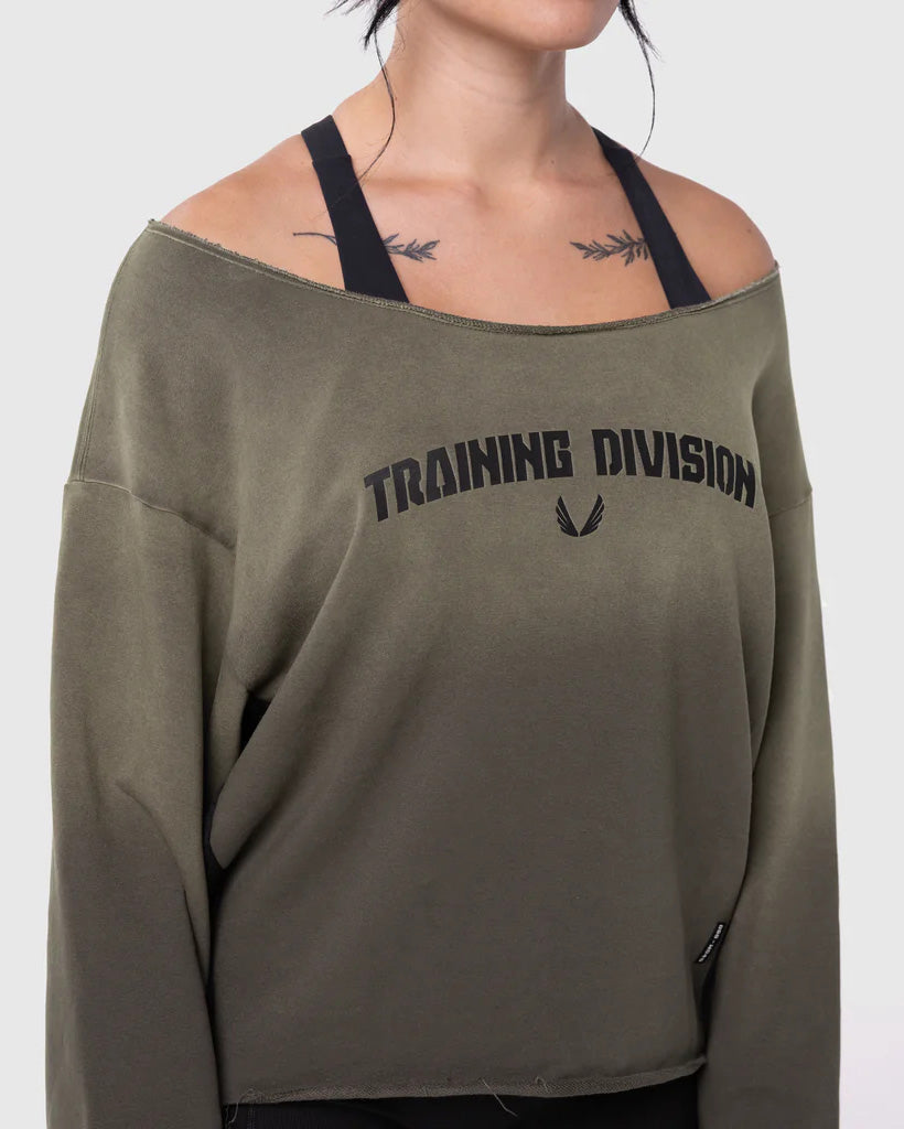 Raw Hem Oversized Crewneck