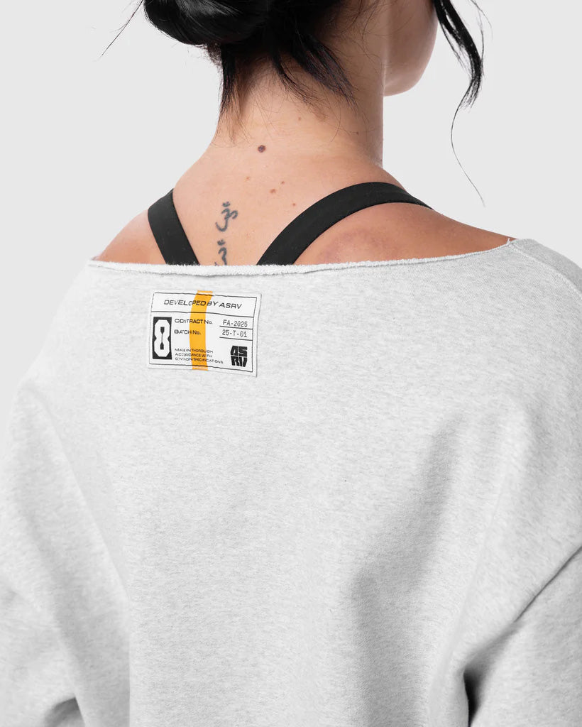 Raw Hem Oversized Crewneck