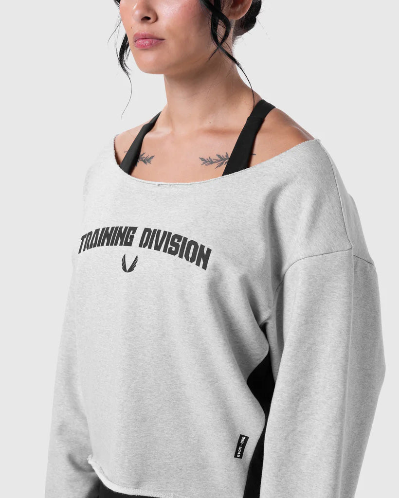 Raw Hem Oversized Crewneck