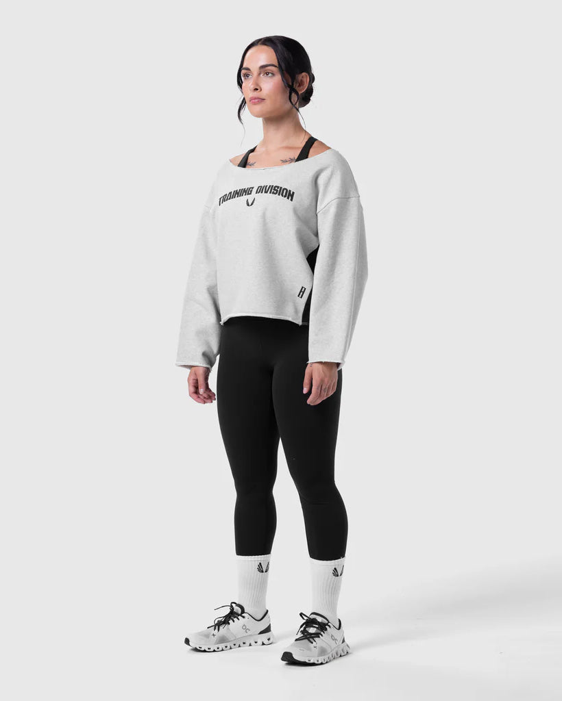 Raw Hem Oversized Crewneck