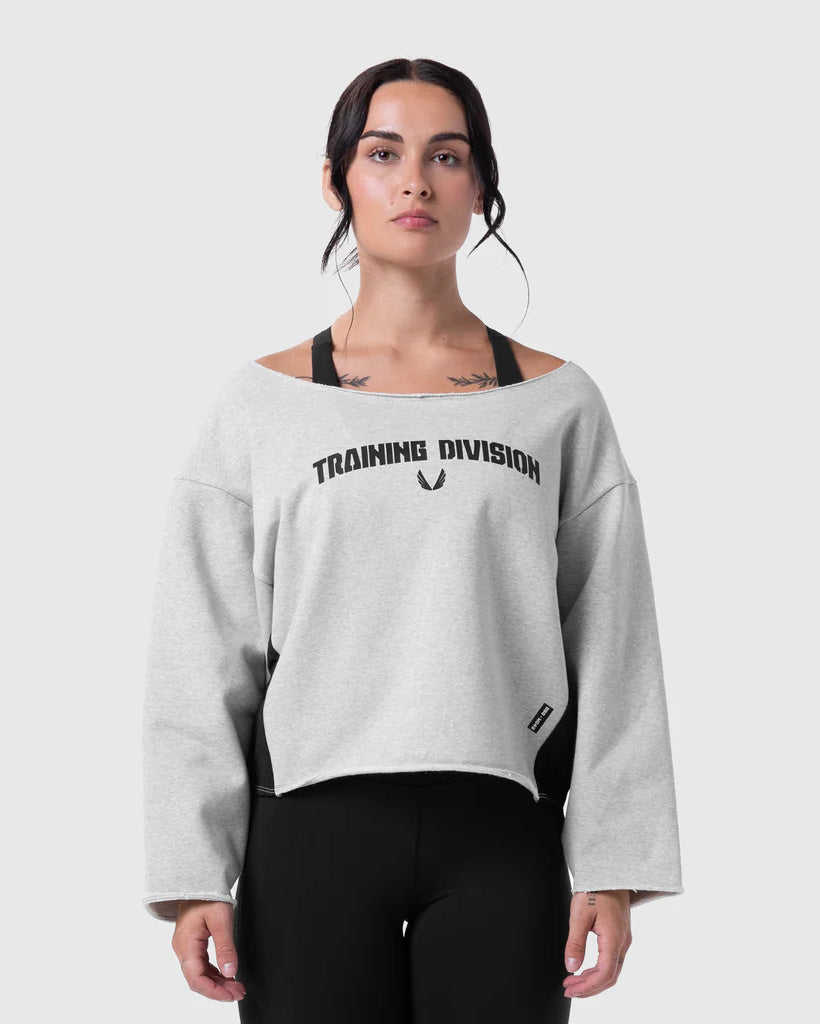 Raw Hem Oversized Crewneck