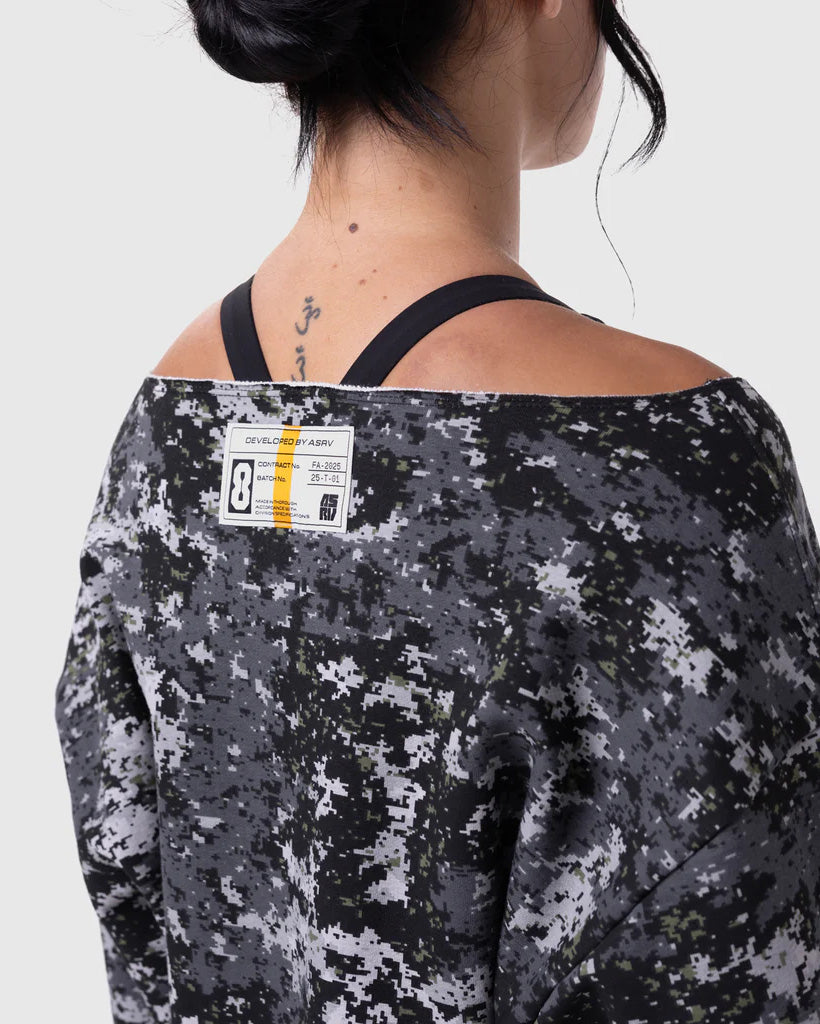 Raw Hem Oversized Crewneck