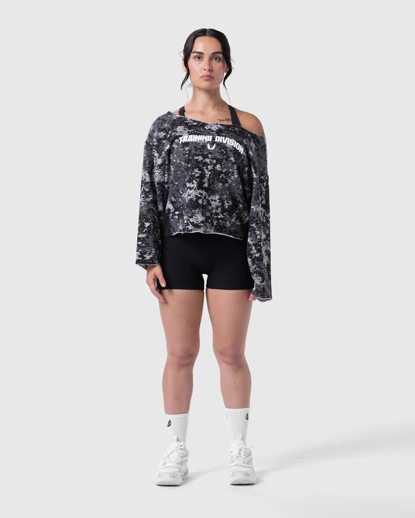 Raw Hem Oversized Crewneck