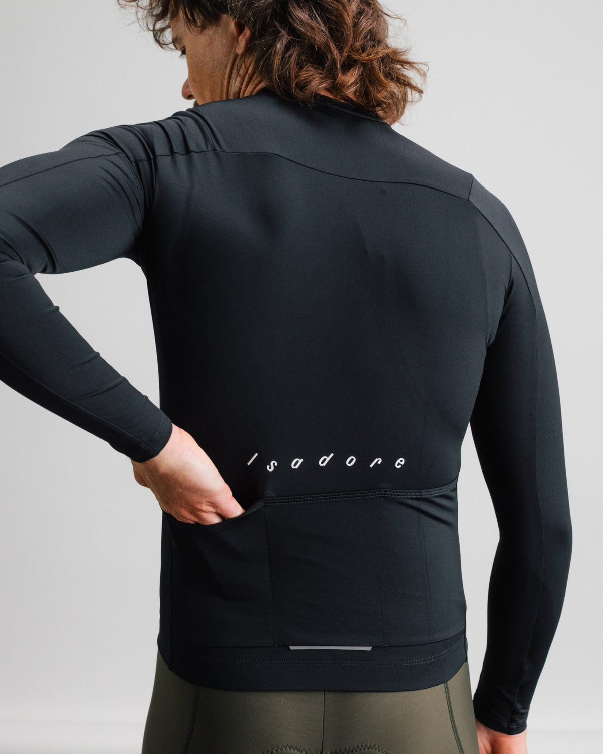 Isadore Debut Long Sleeve Jersey in Nero, product view 6