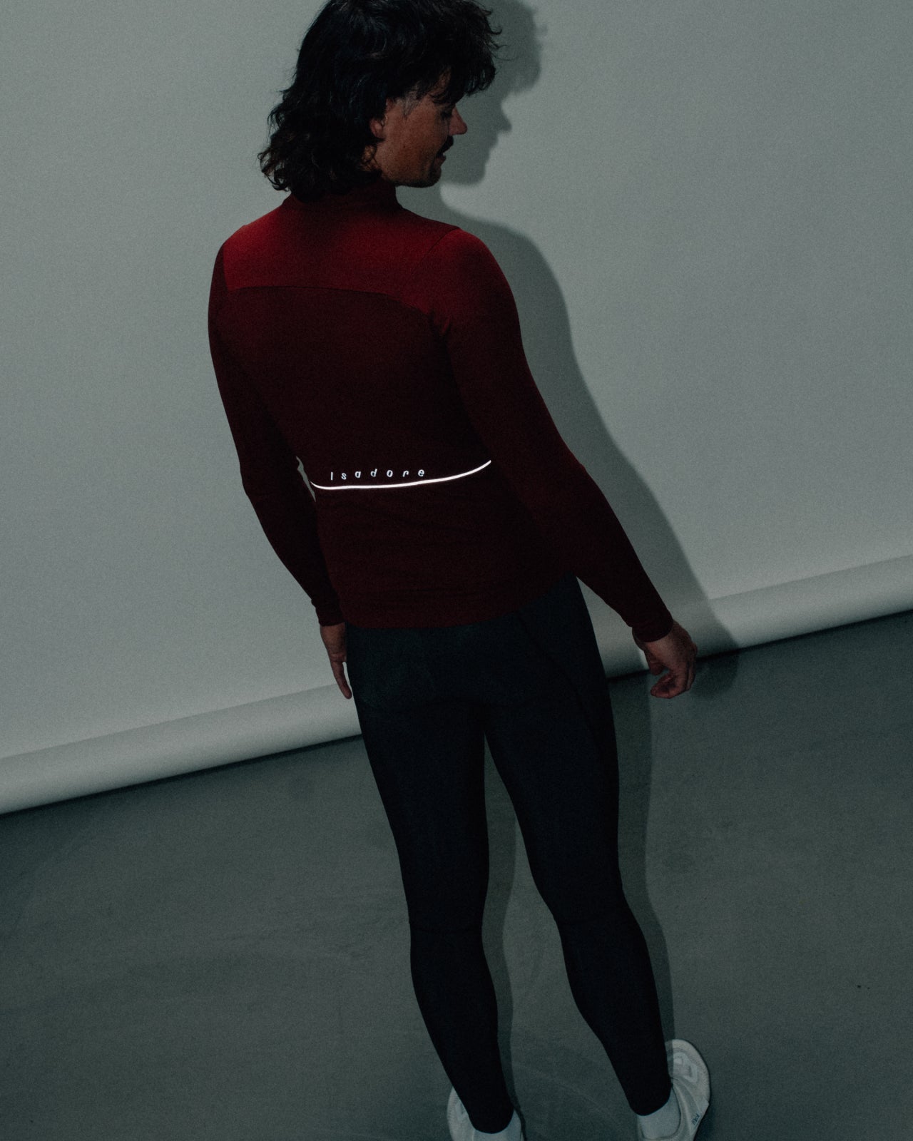 Isadore Debut Merino Long Sleeve Jersey in Ruby Wine, view 5