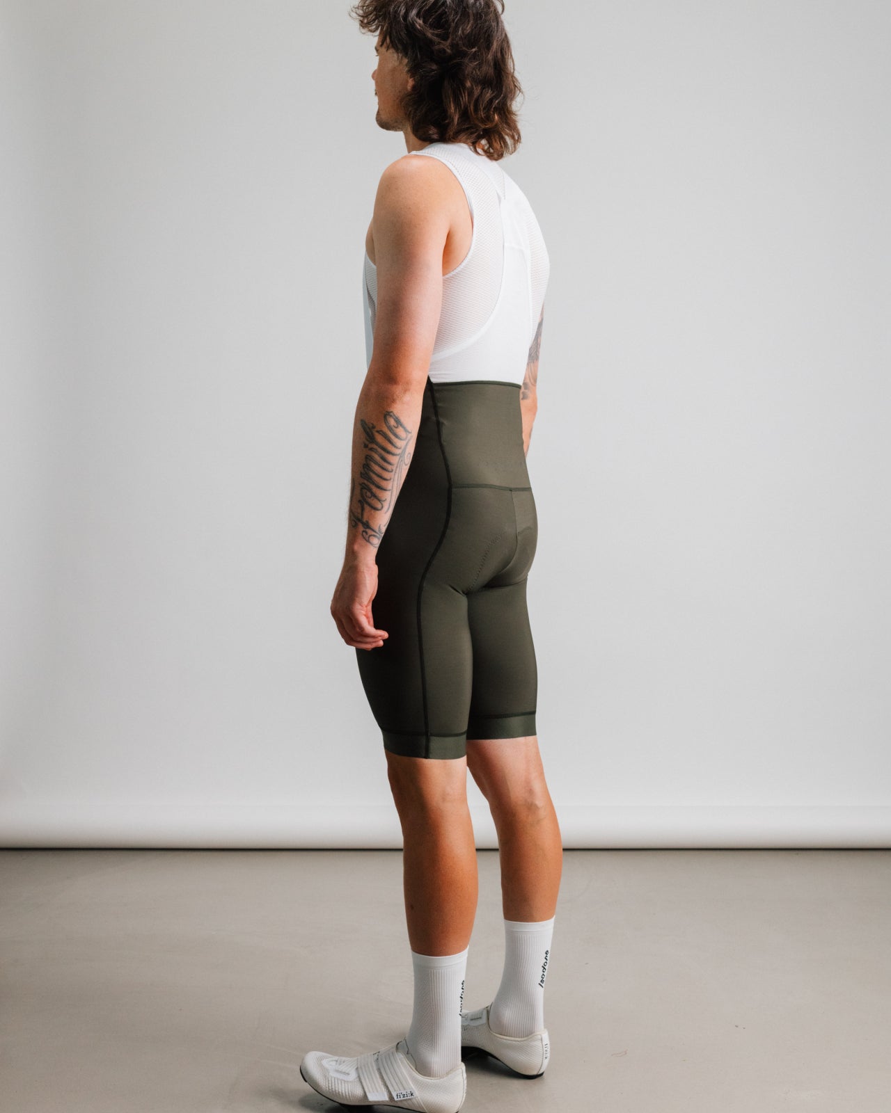 Isadore Debut Thermal Bib Shorts in Olive Green