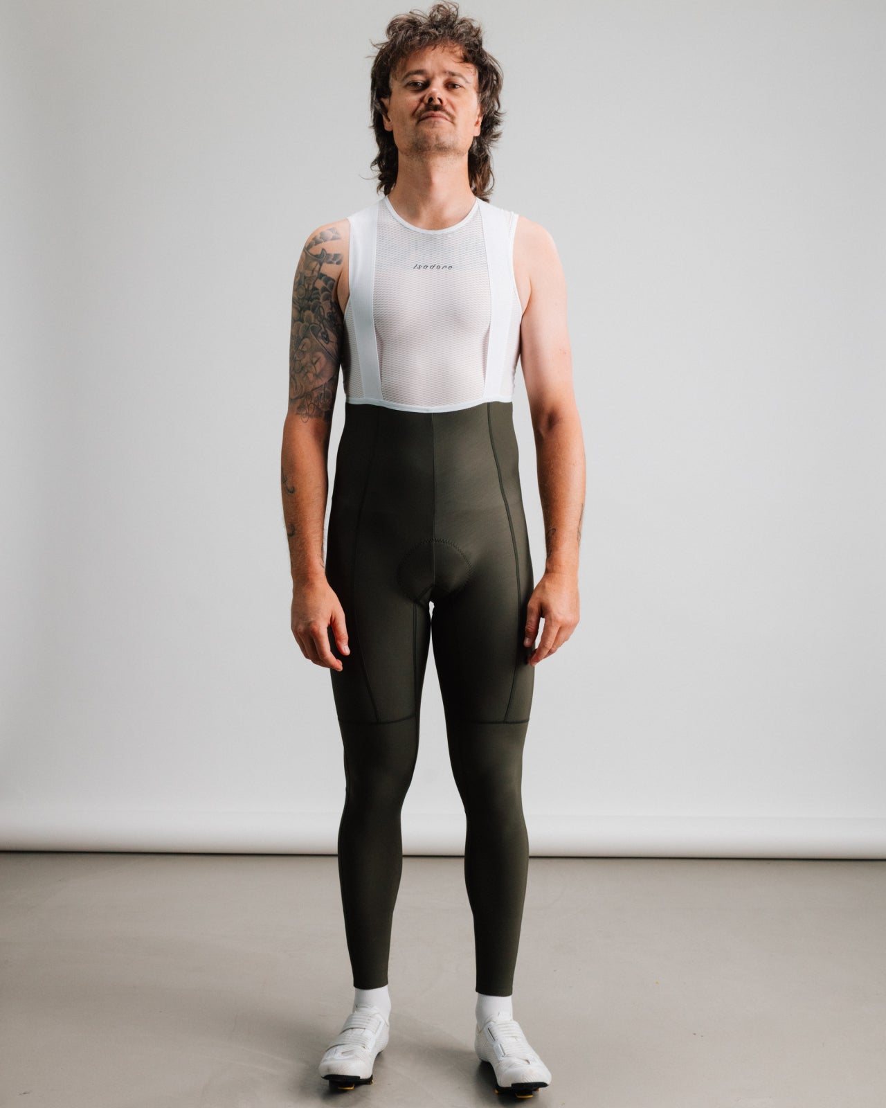 Isadore Debut Thermal Tights in Olive Green