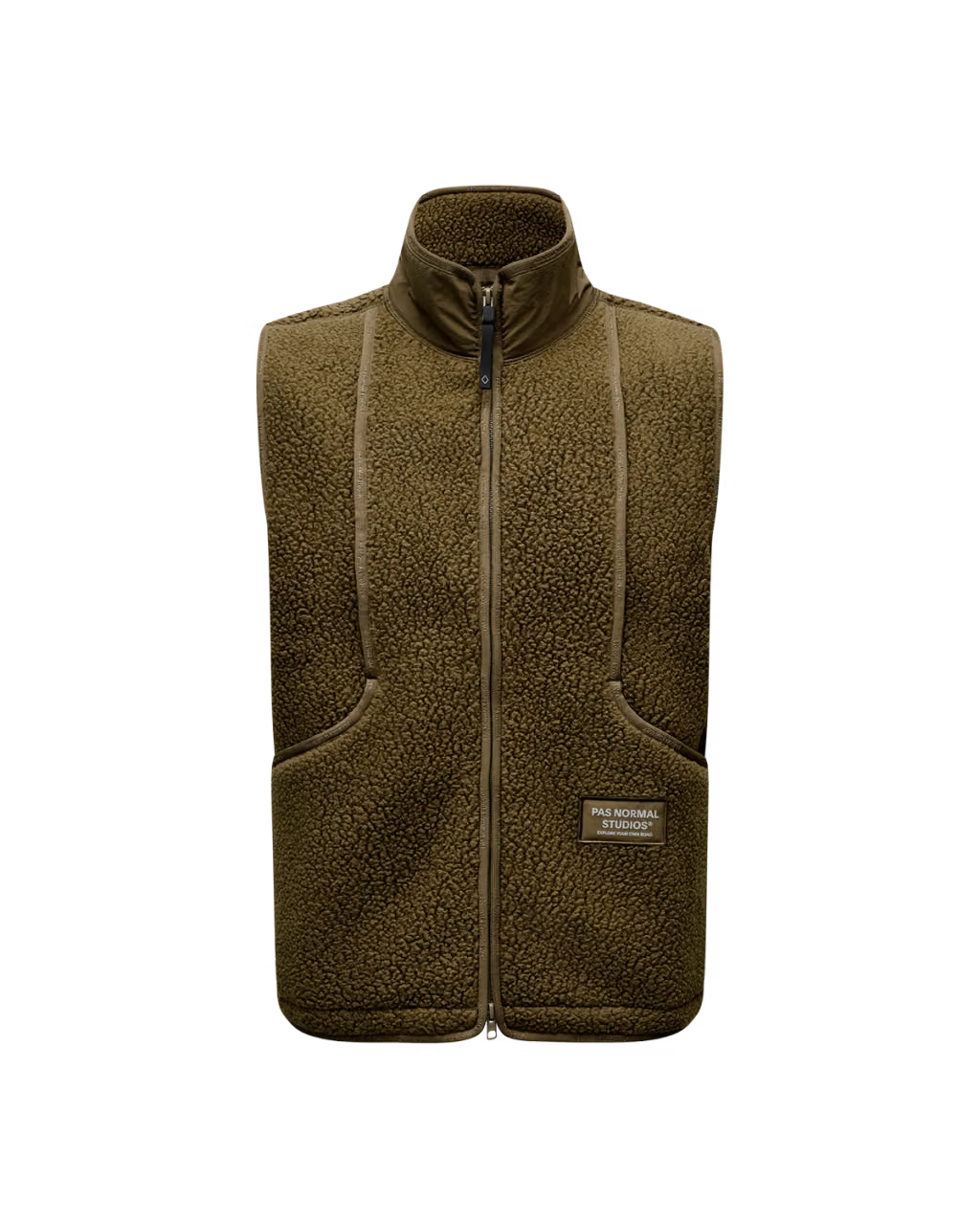 Men's Off-Race Pile Fleece Vest Deep Olive