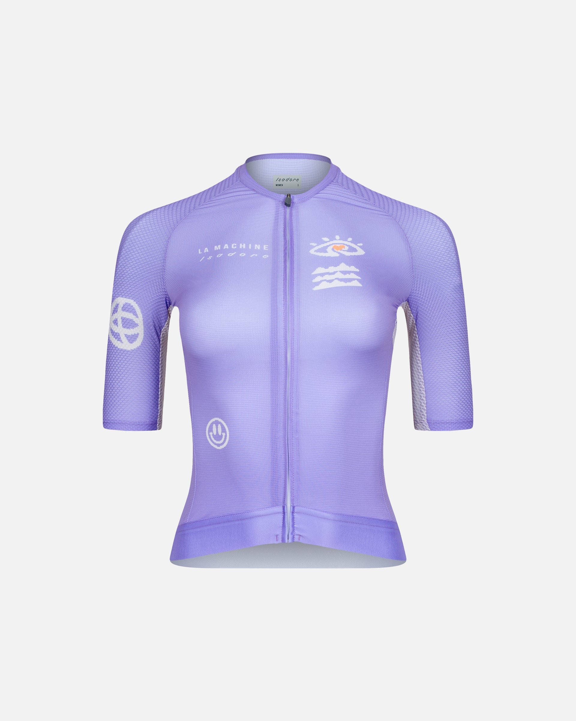Isadore x La Machine Jersey Violet Tulip flat product view