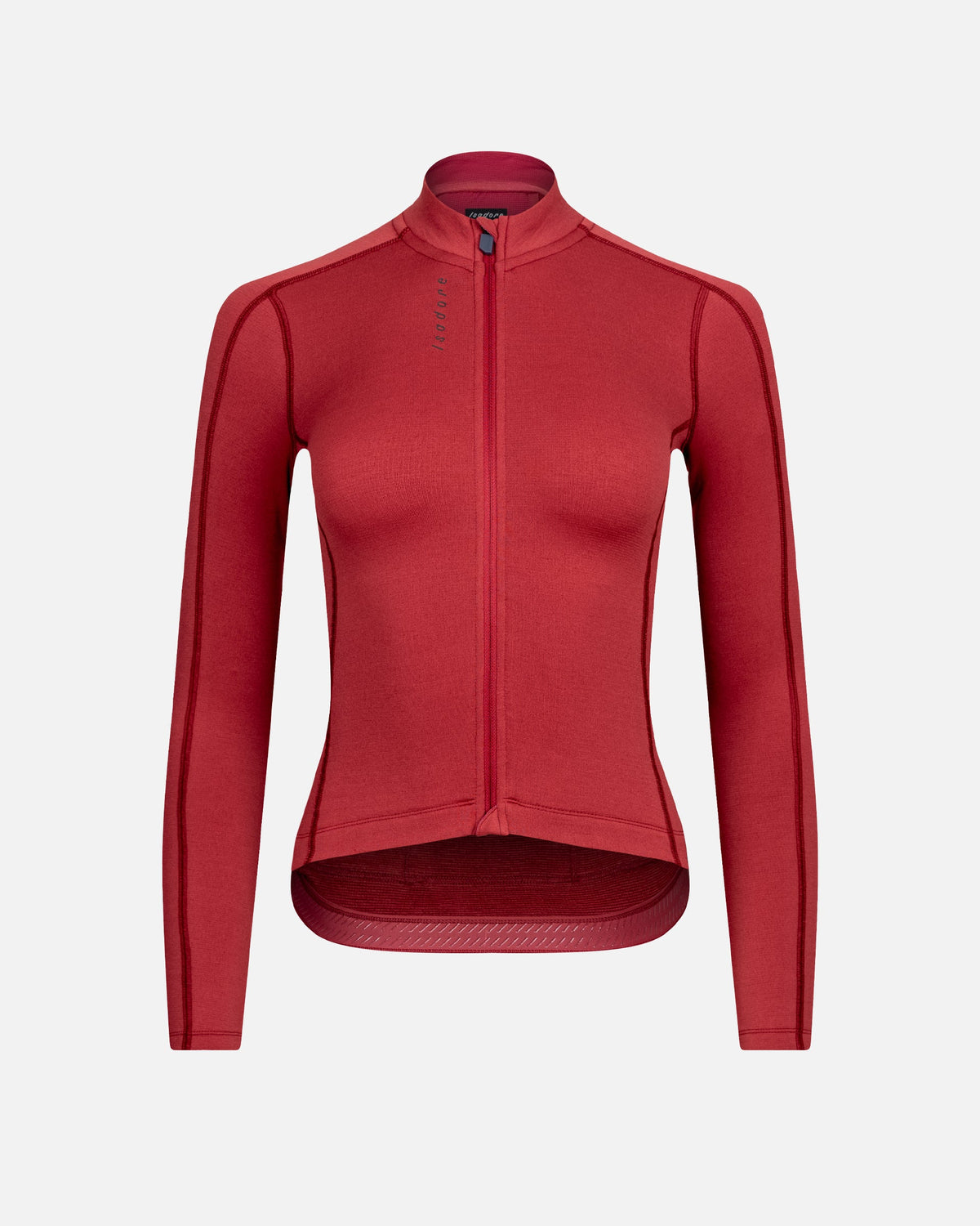 Signature Merino Tech Long Sleeve Jersey Burnt Russet flat product view
