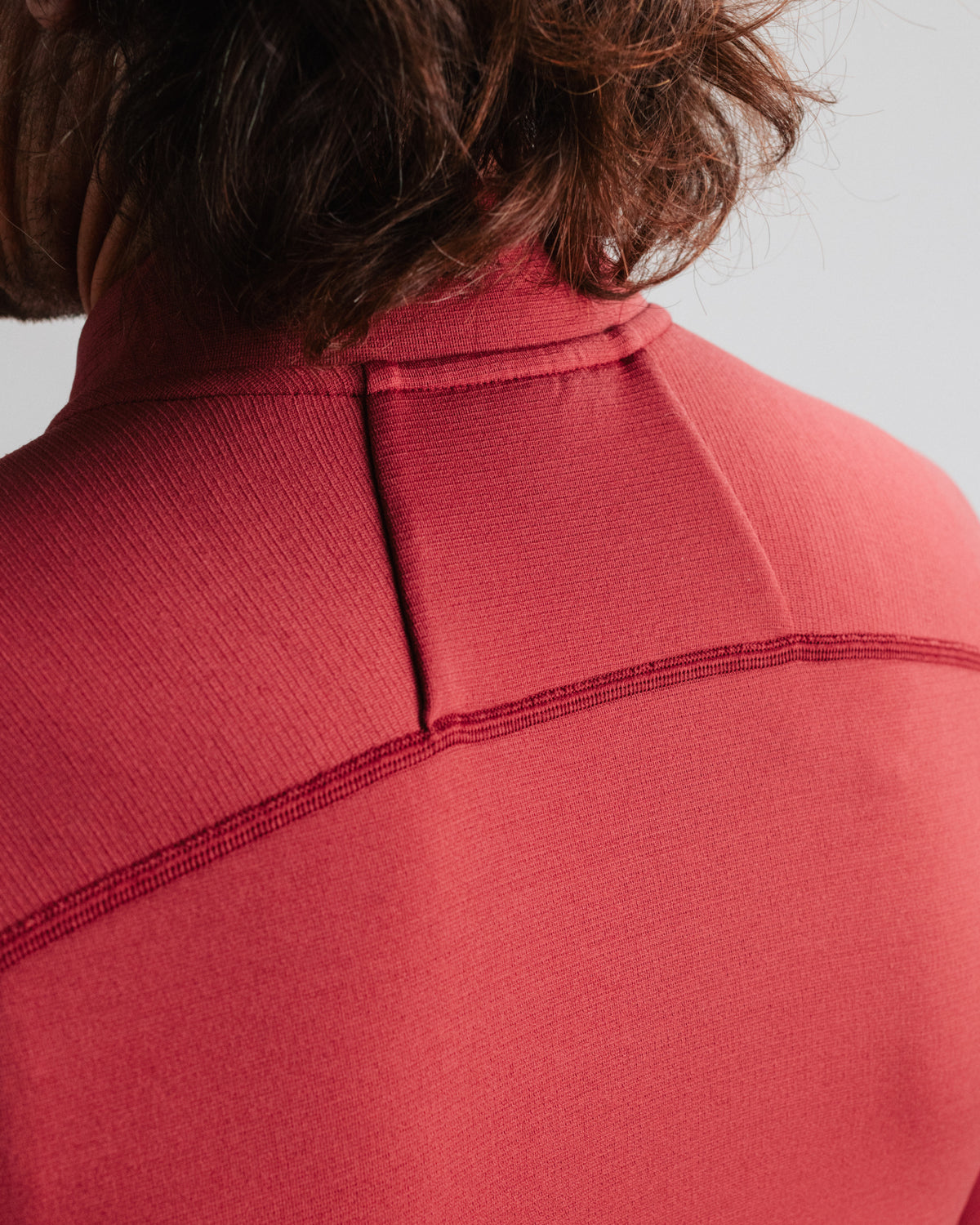 Isadore Signature Merino Tech Long Sleeve Jersey in Burnt Russet, view 6
