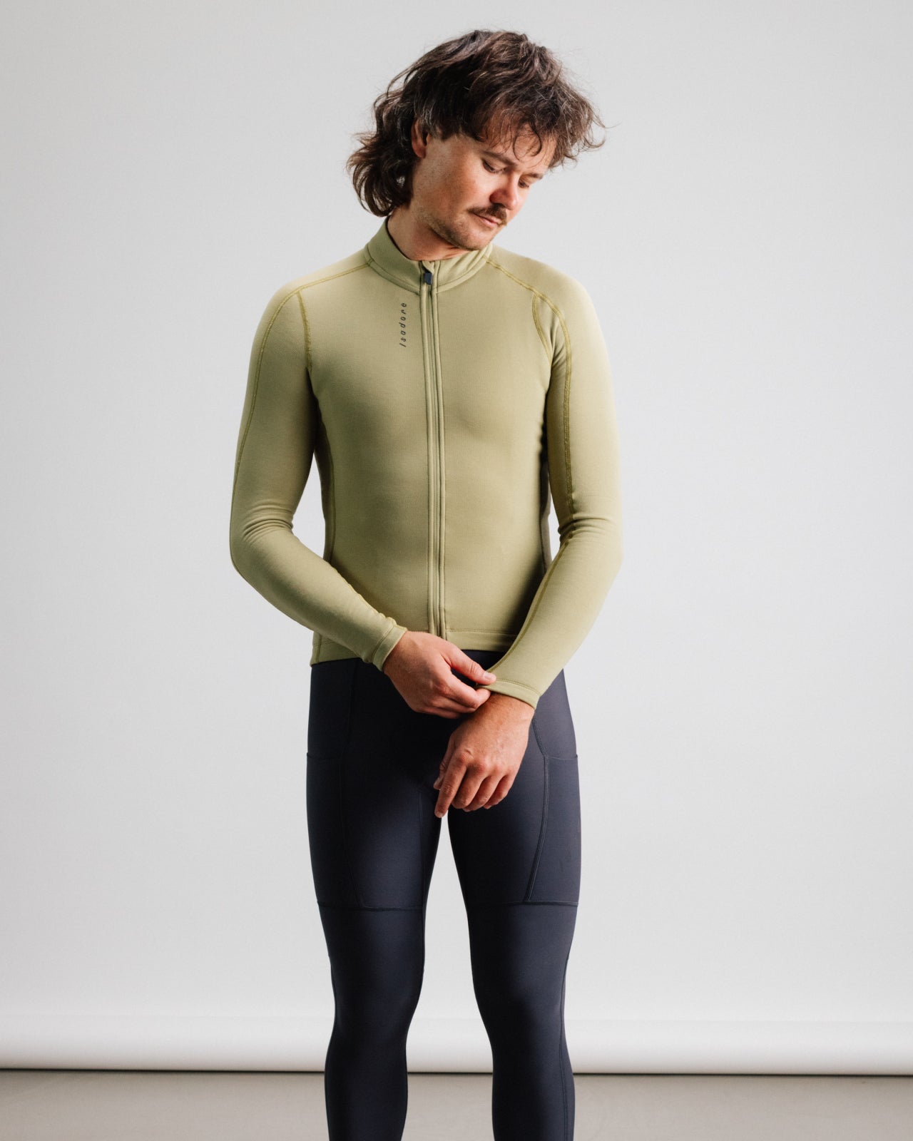 Isadore Signature Merino Tech Long Sleeve Jersey in Cedar, view 2