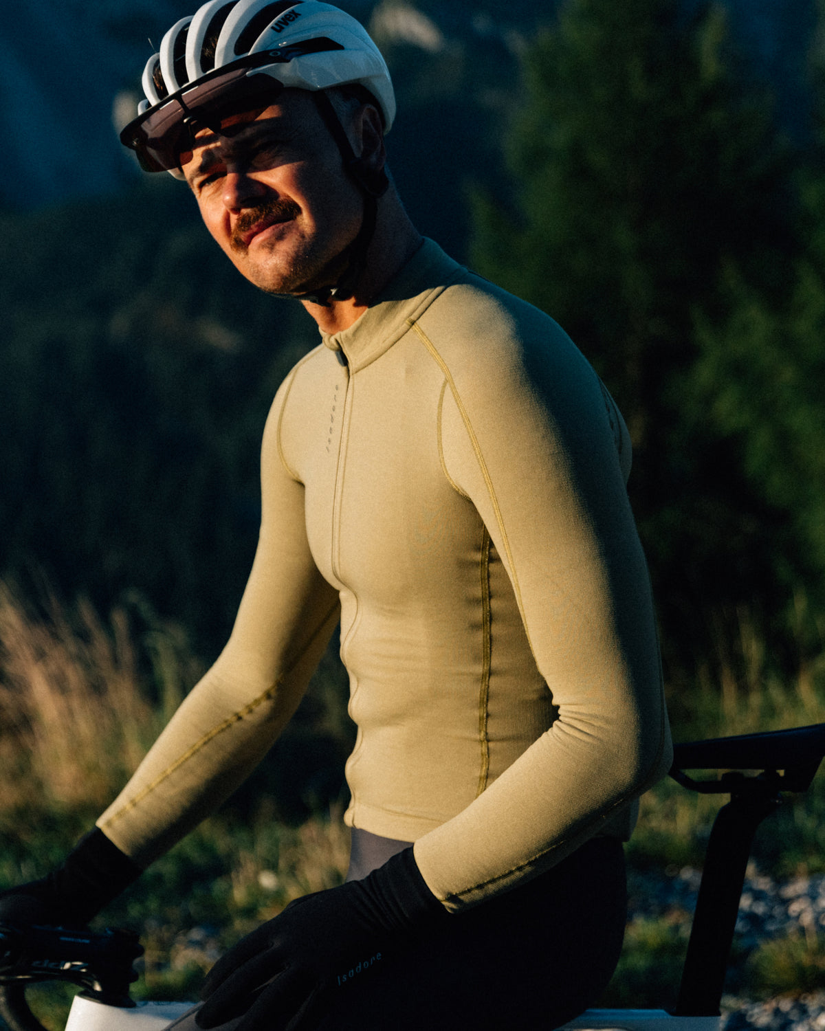 Isadore Signature Merino Tech Long Sleeve Jersey in Cedar, view 9