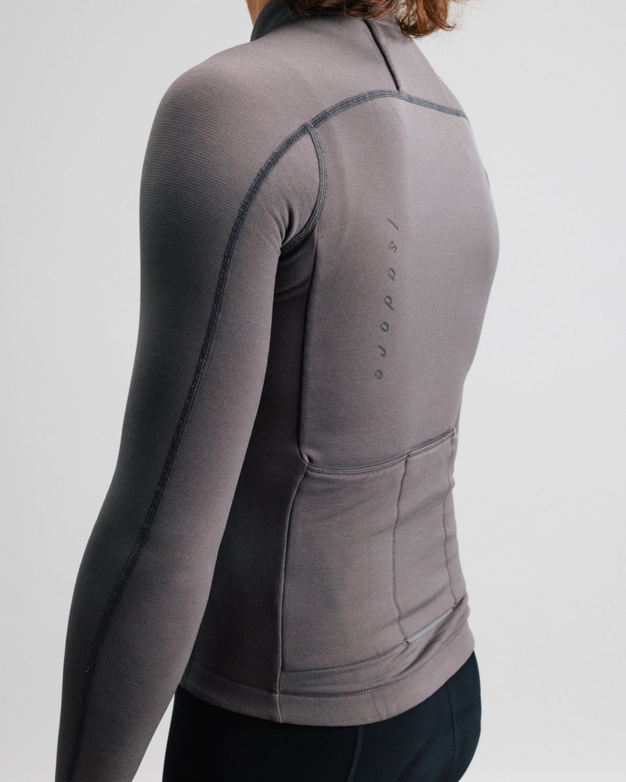 Isadore Signature Merino Tech Long Sleeve Jersey in Dark Core, view 6