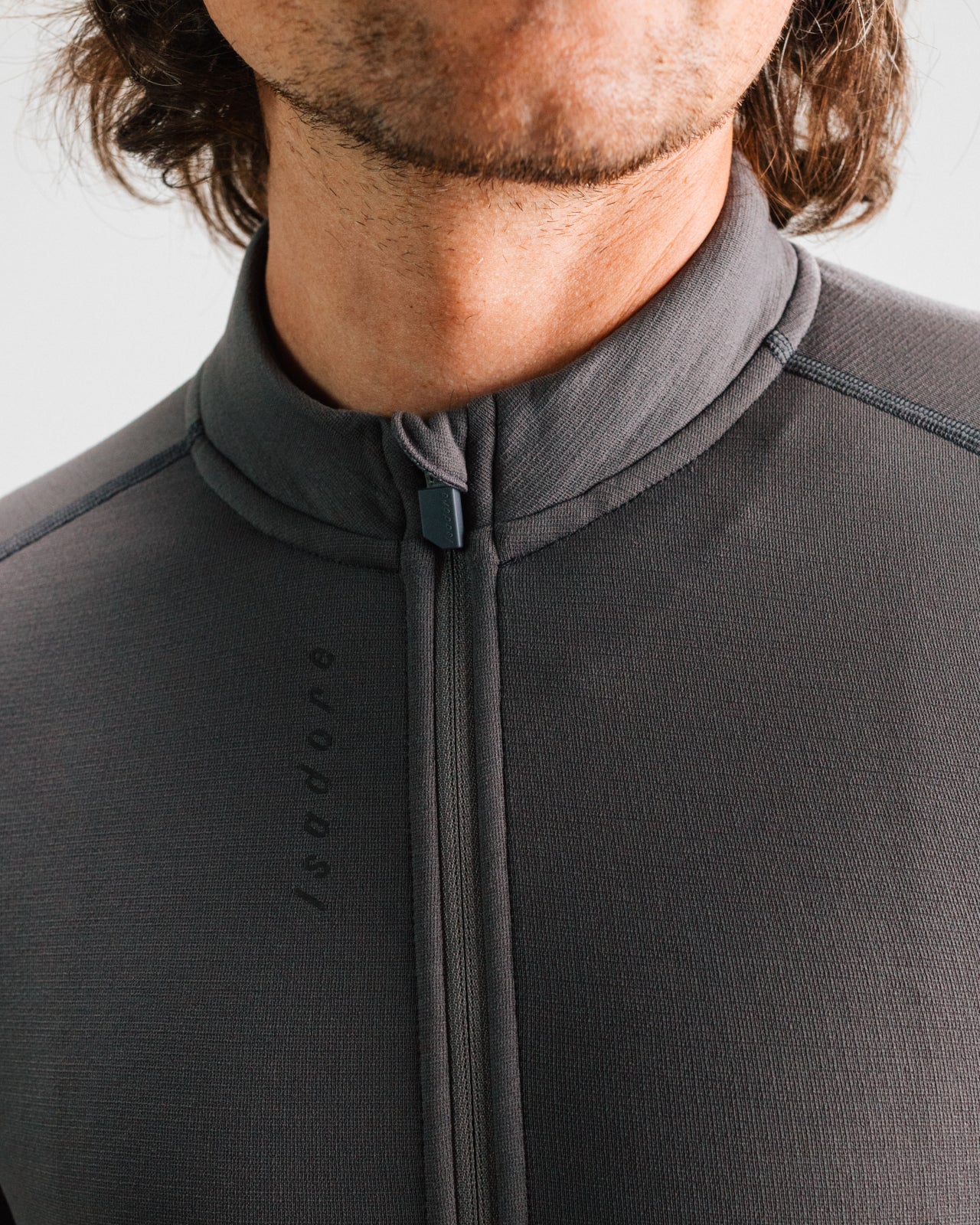 Isadore Signature Merino Tech Long Sleeve Jersey in Dark Core, view 4