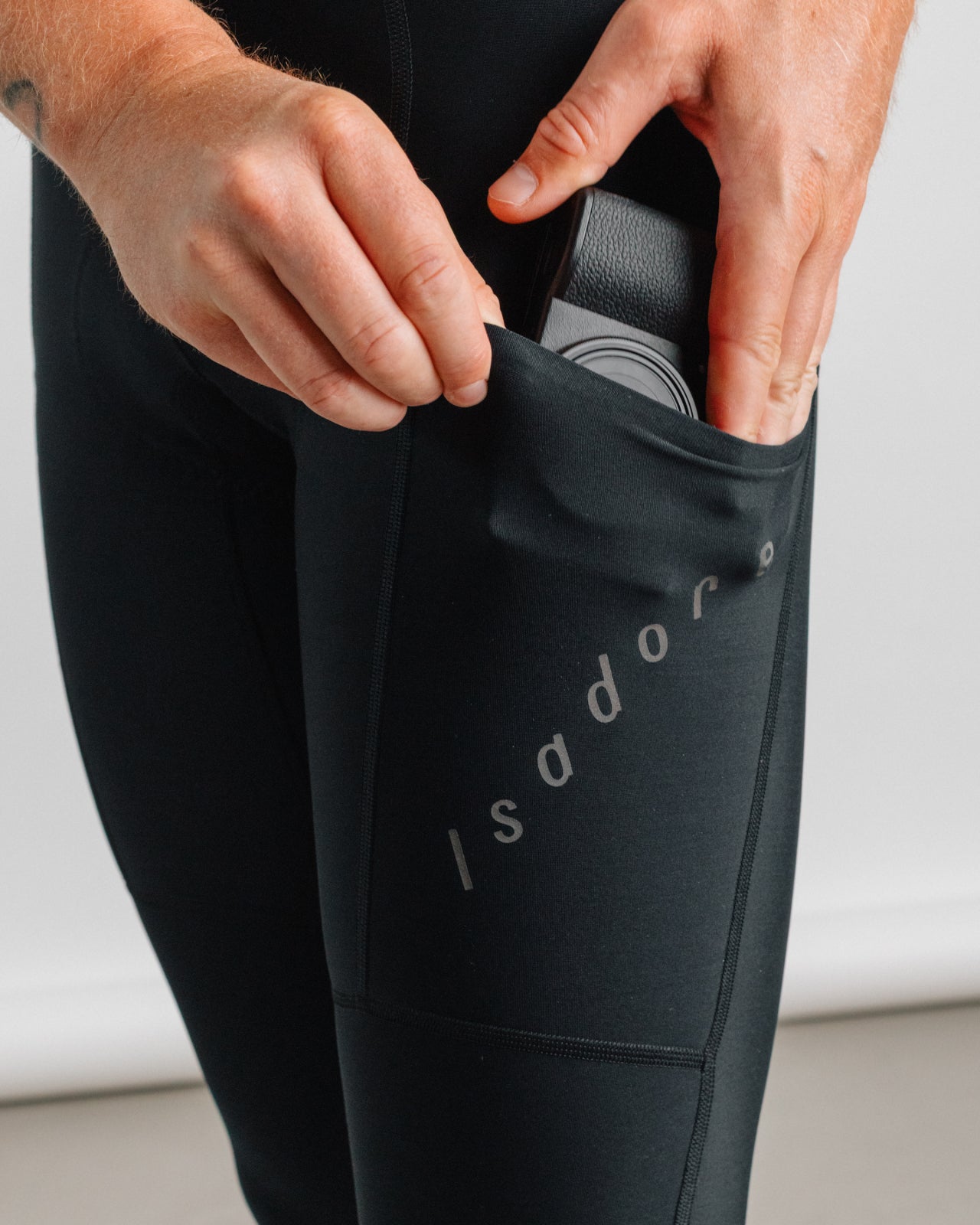Isadore Signature Thermal Cargo Tights in Black