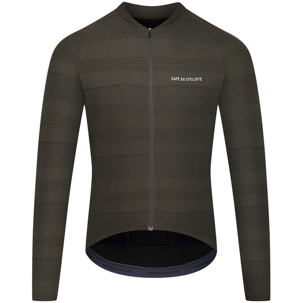 Café Du Cycliste Corinne Long Sleeve Jersey in Moss Green for Men