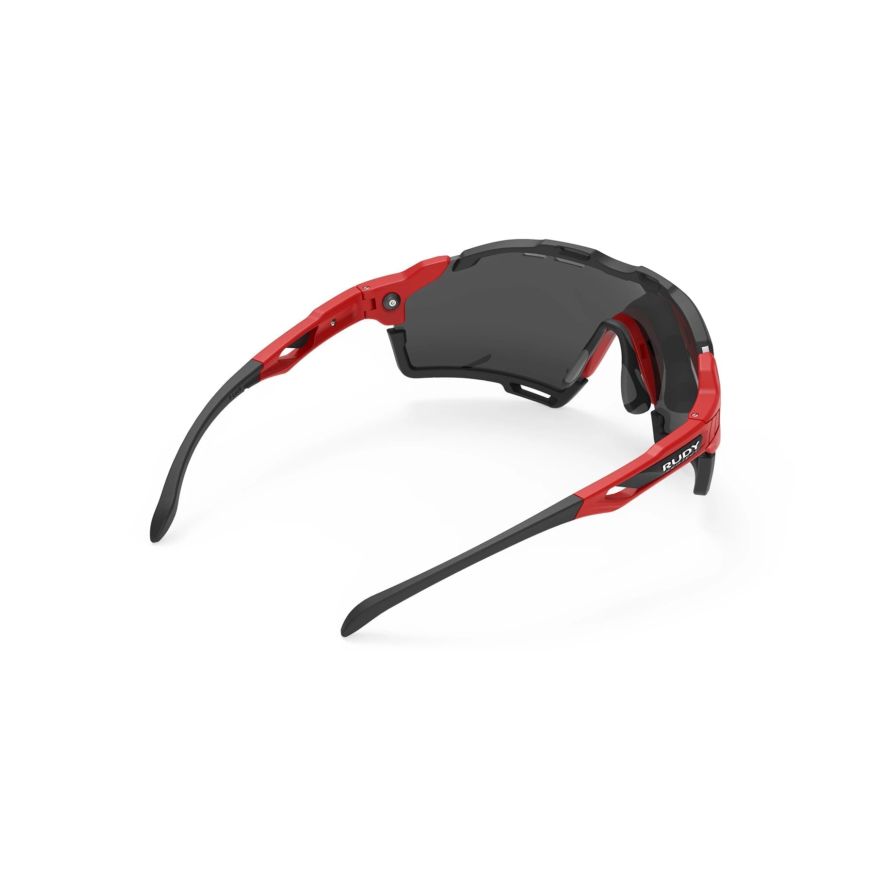 Rudy Project cycling sunglasses#color_cutline-fire-red-matte-frame-with-smoke-black-lenses-black-bumpers