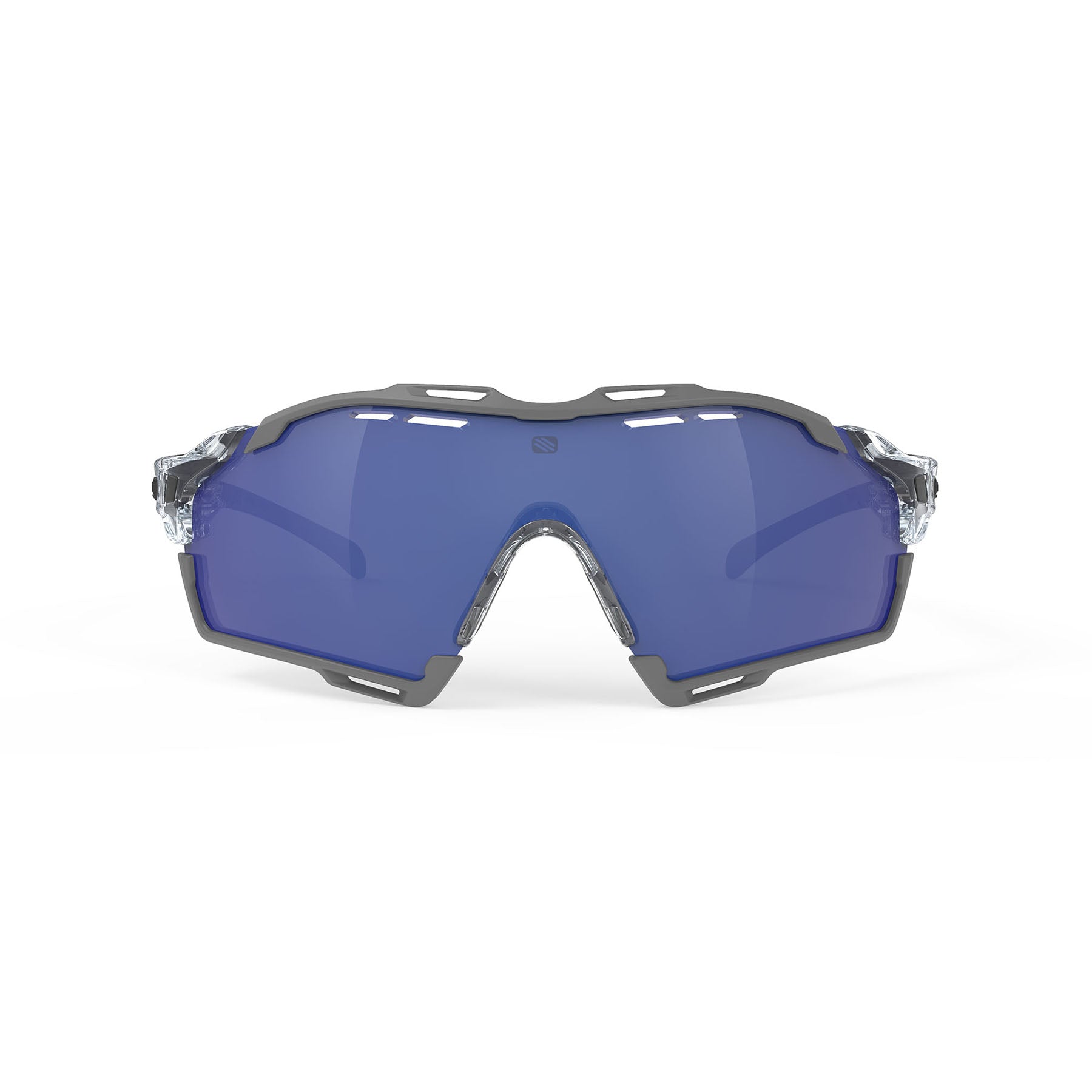 Rudy Project cycling sunglasses#color_cutline-crystal-gloss-frame-with-multilaser-deep-blue-lenses-grey-bumpers