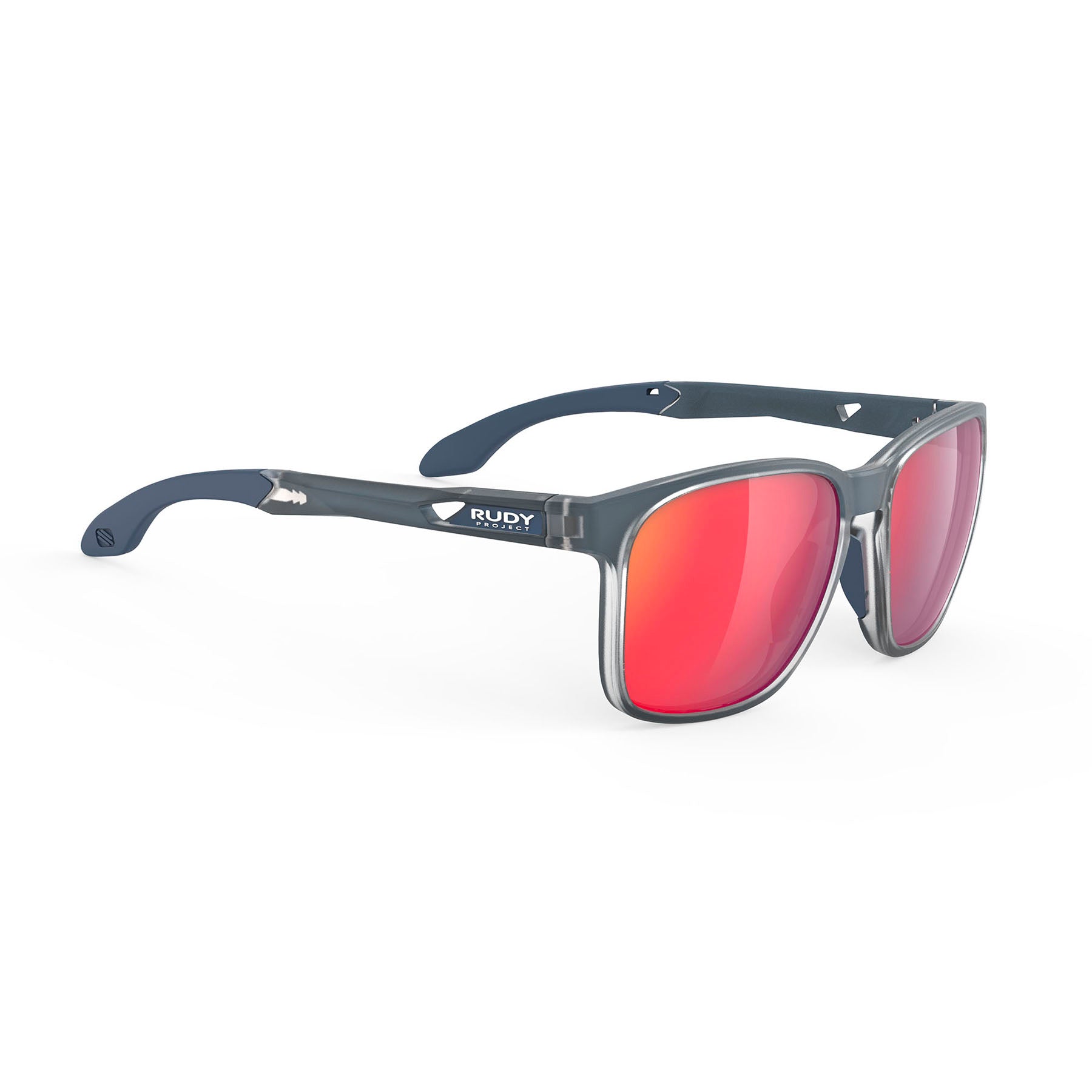 Rudy Project Lightflow A prescription ready active lifestyle sunglasses#color_lightflow-a-ice-blue-metal-matte-frame-with-multilaser-red-lenses