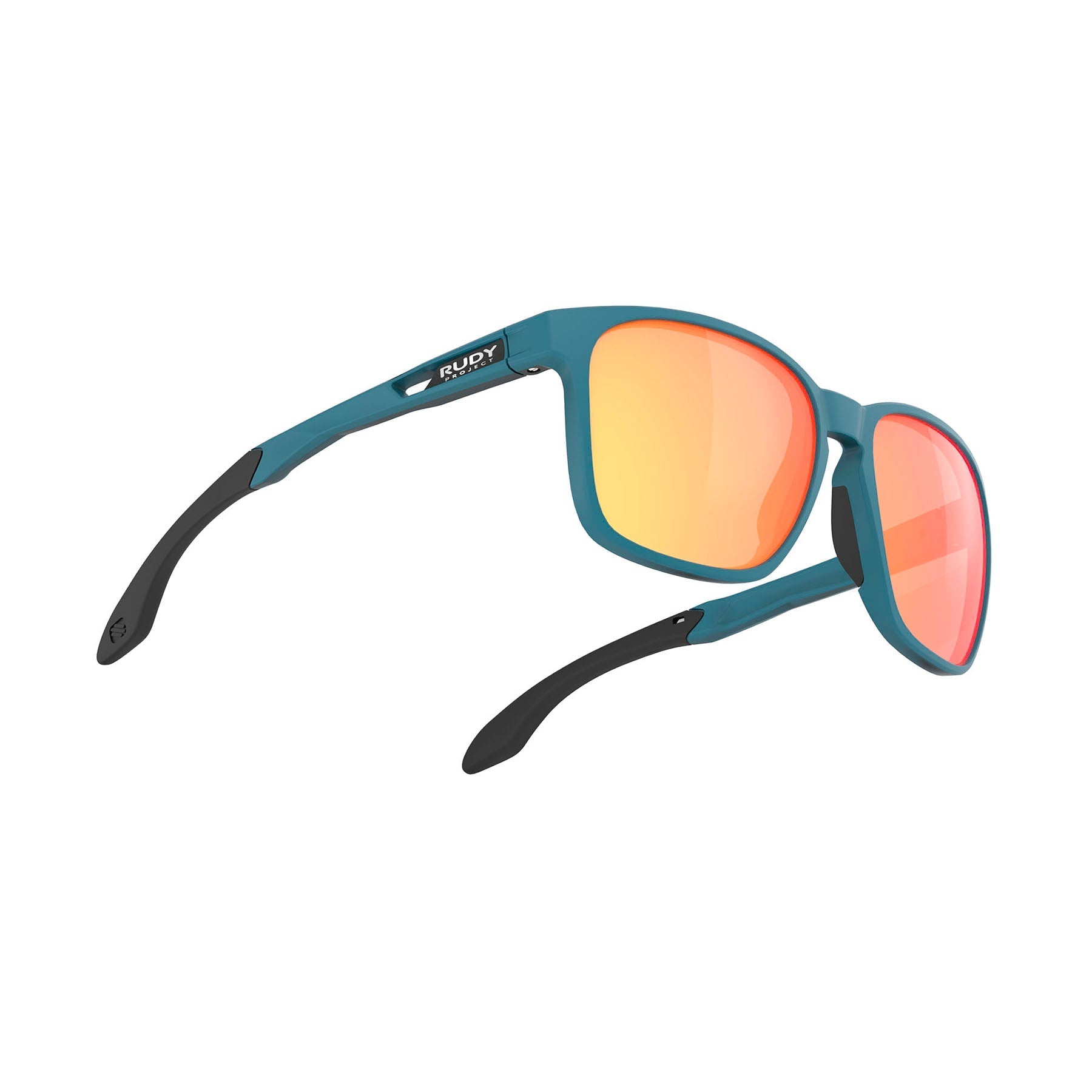 Rudy Project Lightflow A prescription ready active lifestyle sunglasses#color_lightflow-a-teal-matte-frame-with-multilaser-orange-lenses