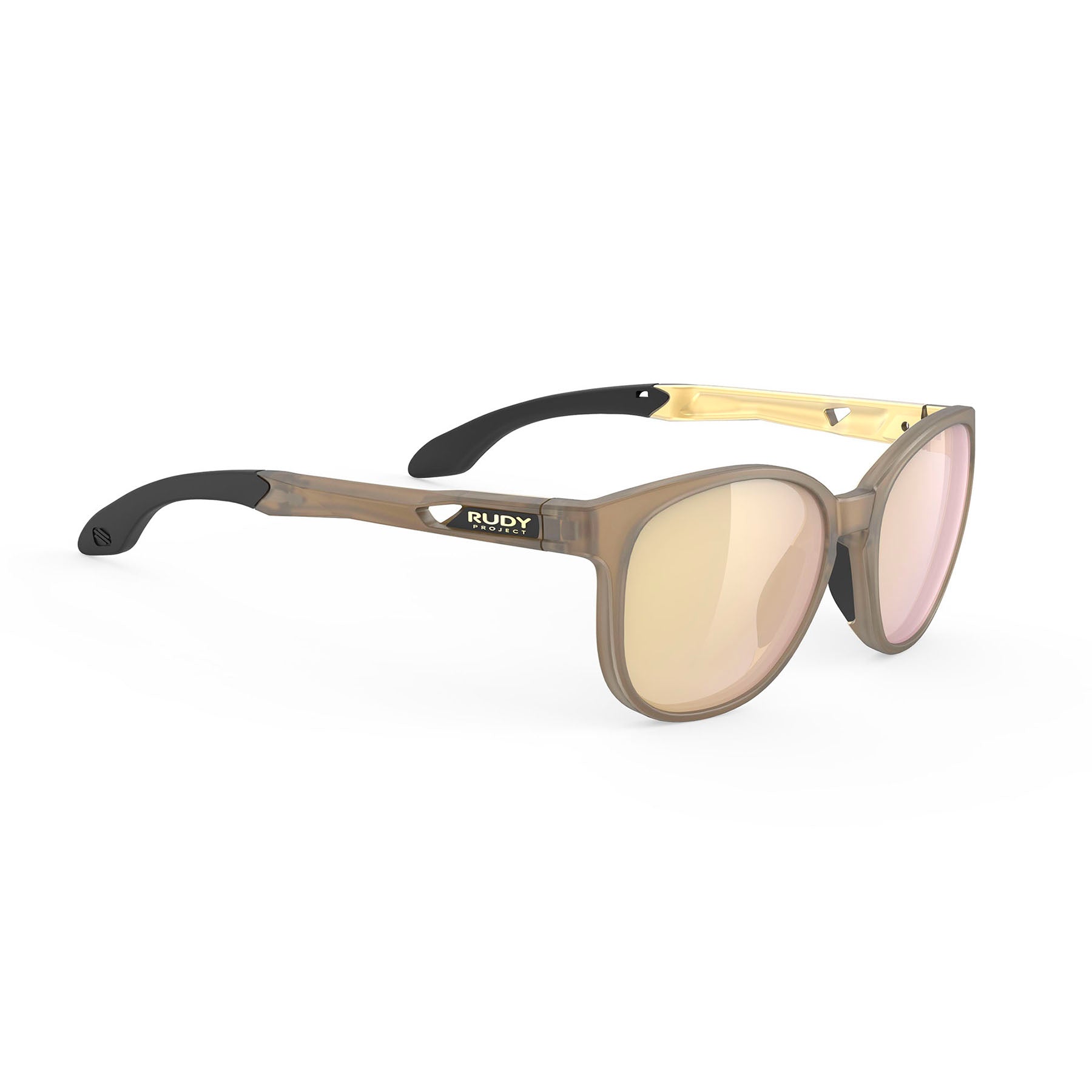 Rudy Project Lightflow B prescription ready active lifestyle sunglasses#color_lightflow-b-ice-gold-matte-frame-with-multilaser-gold-lenses