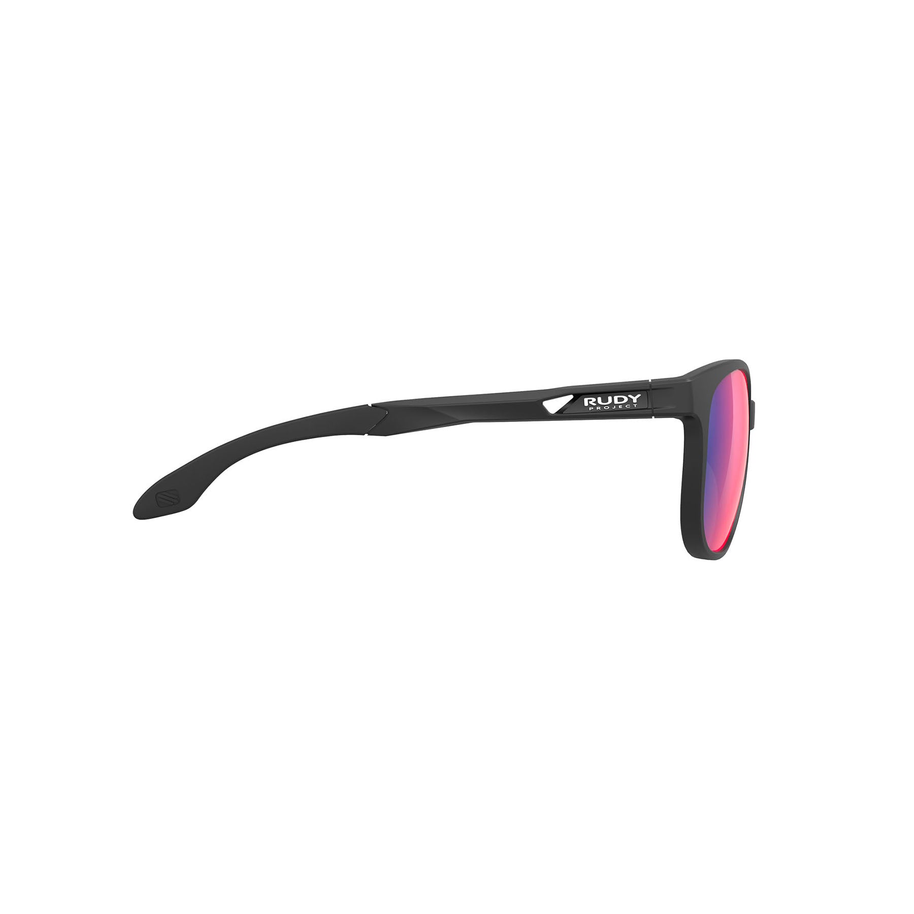 Rudy Project Lightflow B prescription ready active lifestyle sunglasses#color_lightflow-b-black-matte-frame-with-polar-3fx-hdr-multilaser-red-lenses
