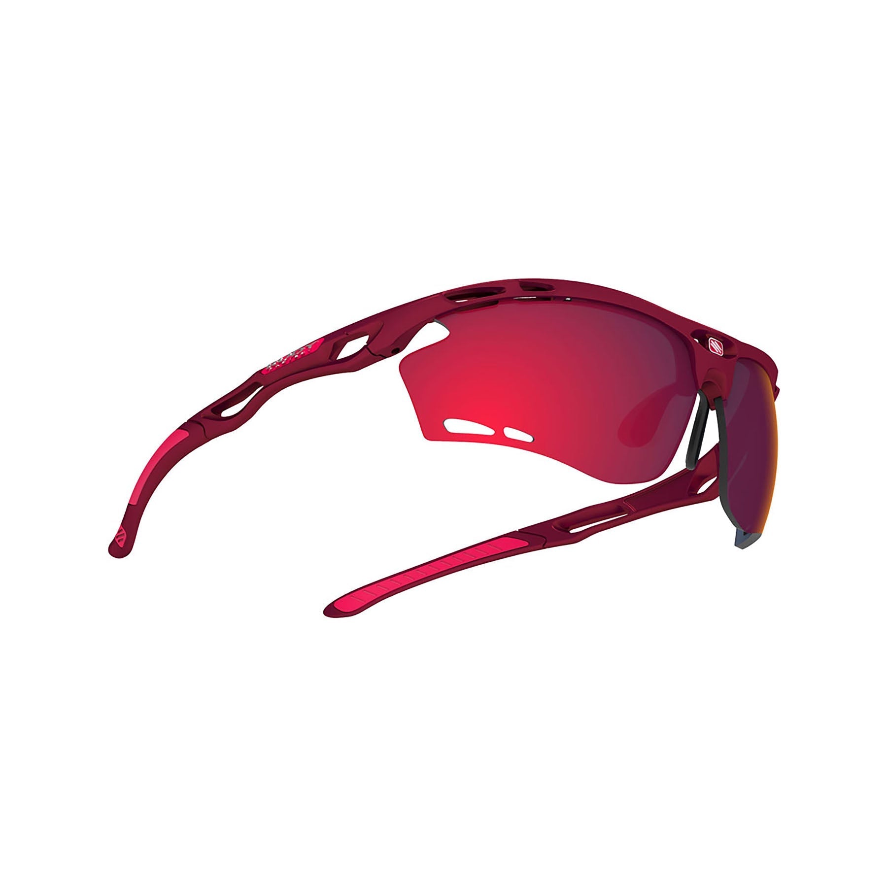 Rudy Project Propulse running and cycling sport prescription sunglasses#color_propulse-merlot-matte-frame-and-multilaser-red-lenses