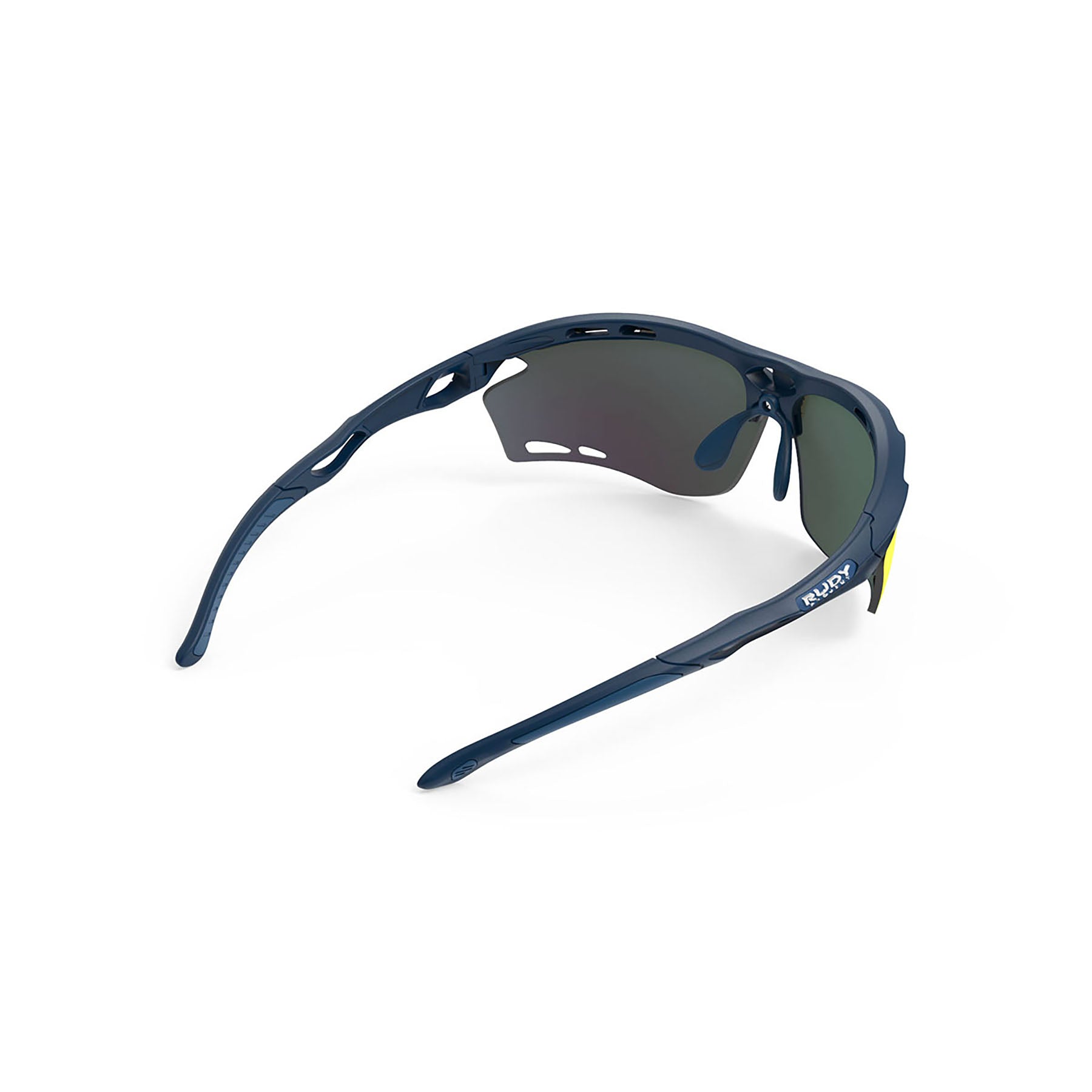 Rudy Project Propulse running and cycling sport prescription sunglasses#color_propulse-navy-blue-matte-frame-and-multilaser-orange-lenses
