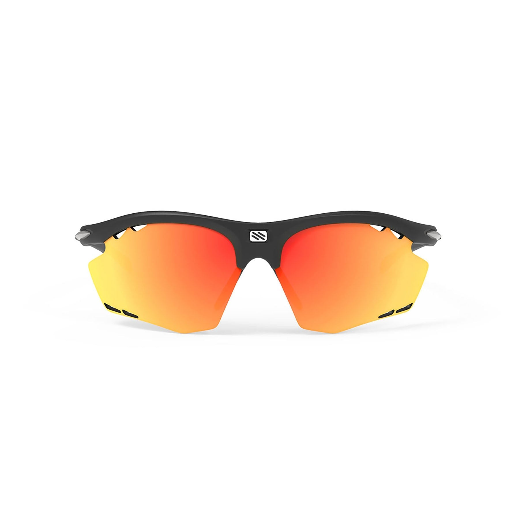 Rudy Project prescription ready running sunglasses#color_rydon-matte-black-frame-and-multilaser-orange-running-lenses