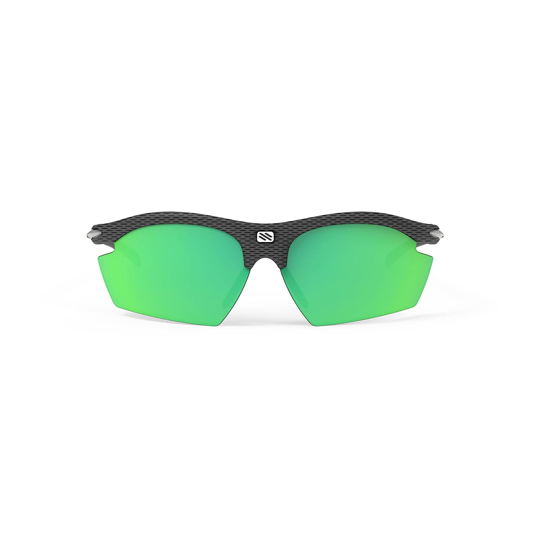 Rudy Project prescription ready sportrx running and cycling sunglasses#color_rydon-carbon-frame-and-polar-3fx-hdr-multilaser-green-lenses