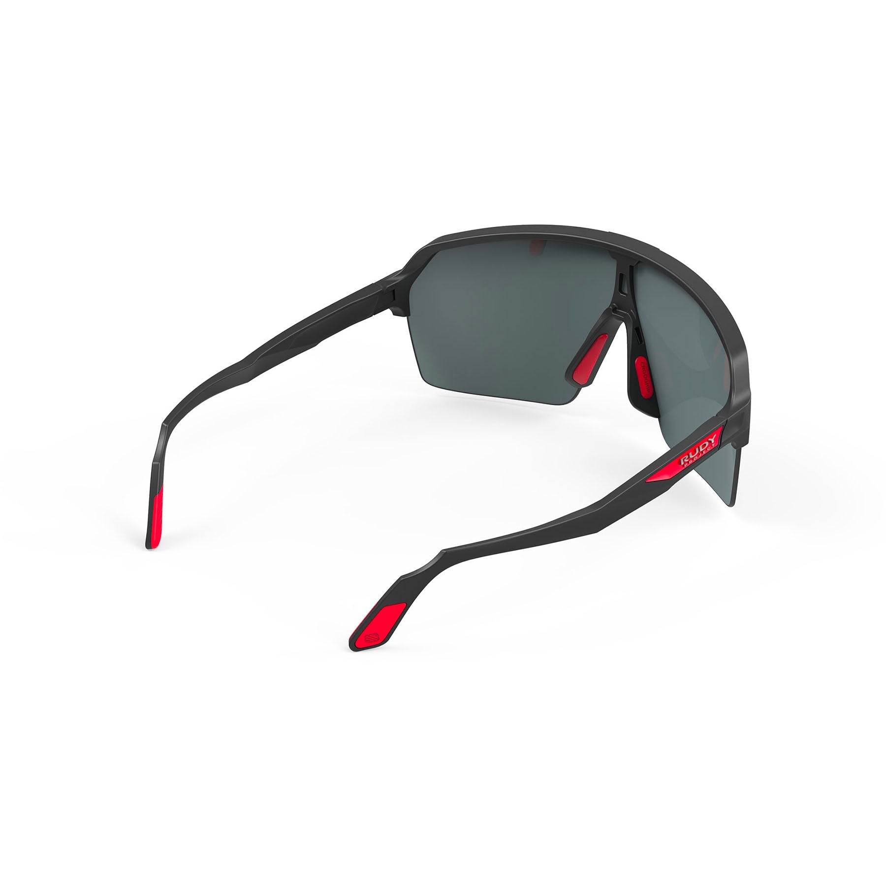Rudy Project Spinshield Air running and cycling sport shield sunglasses#color_spinshield-air-black-matte-with-multilaser-red-lenses