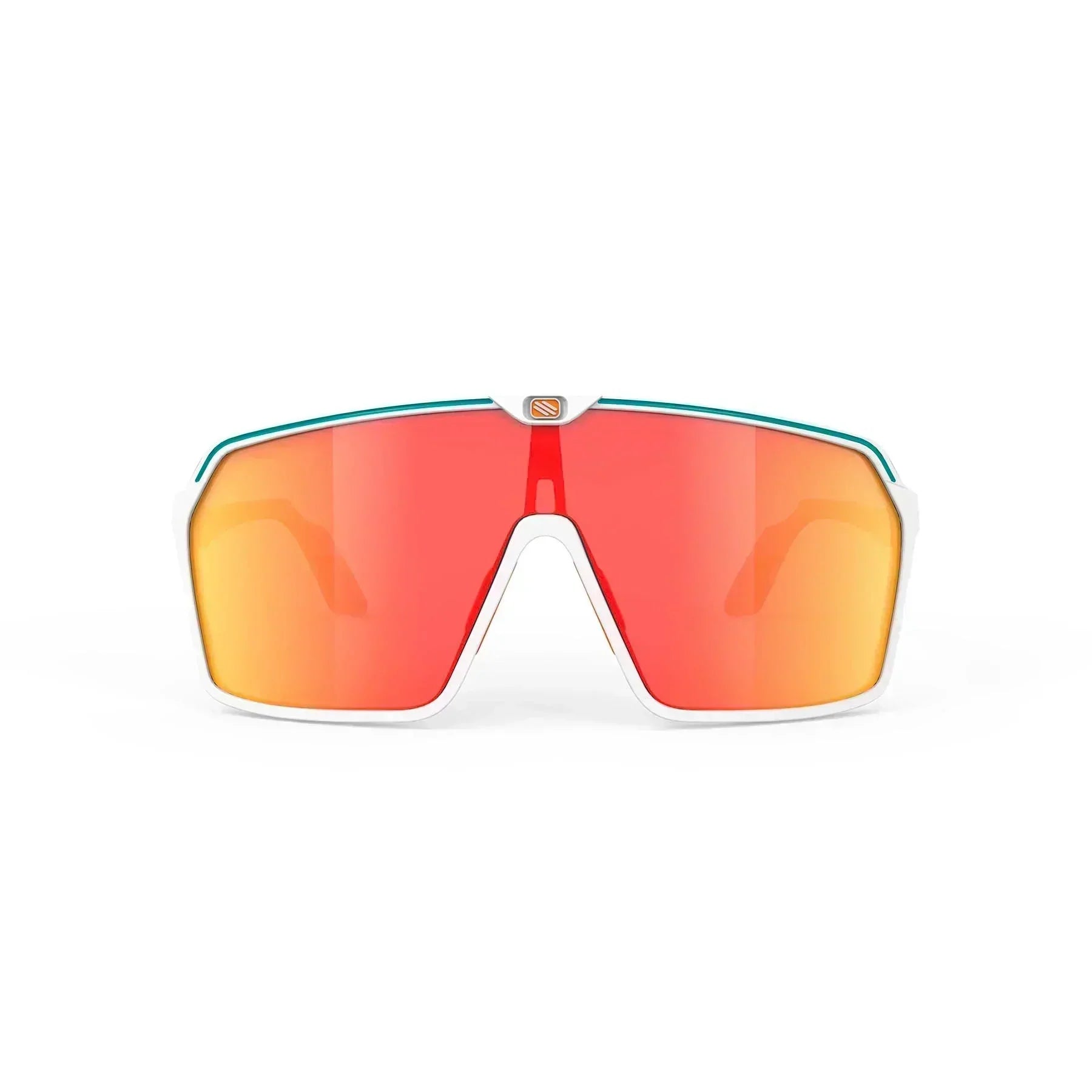 Rudy Project Spinshield running and cycling sport sunglasses#color_spinshield-white-and-water-matte-with-multilaser-orange-lenses