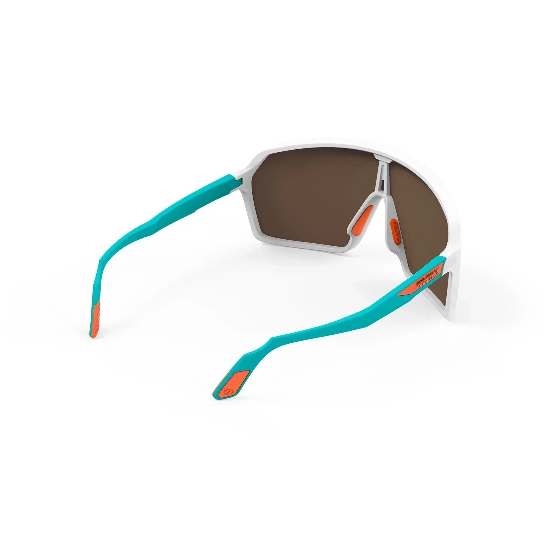 Rudy Project Spinshield running and cycling sport sunglasses#color_spinshield-white-and-water-matte-with-multilaser-orange-lenses